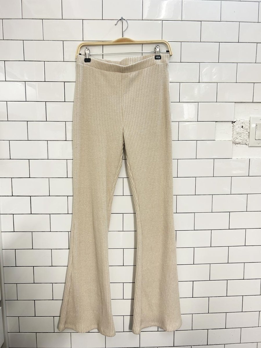 zara soft ribbed flare pant - good market thrift store