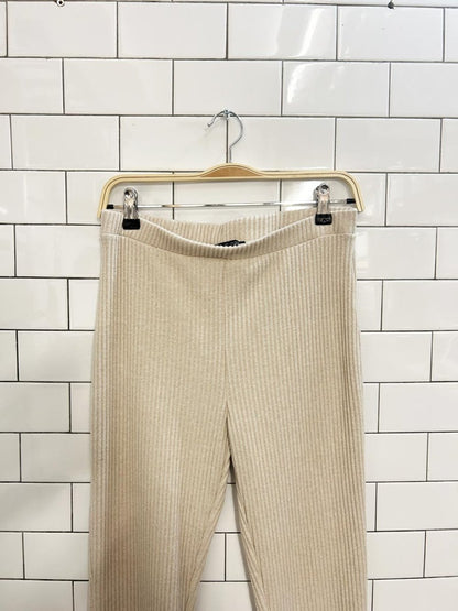 zara soft ribbed flare pant - good market thrift store