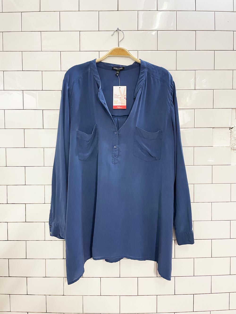 eileen fisher 100% sustainable silk blouse - good market thrift store