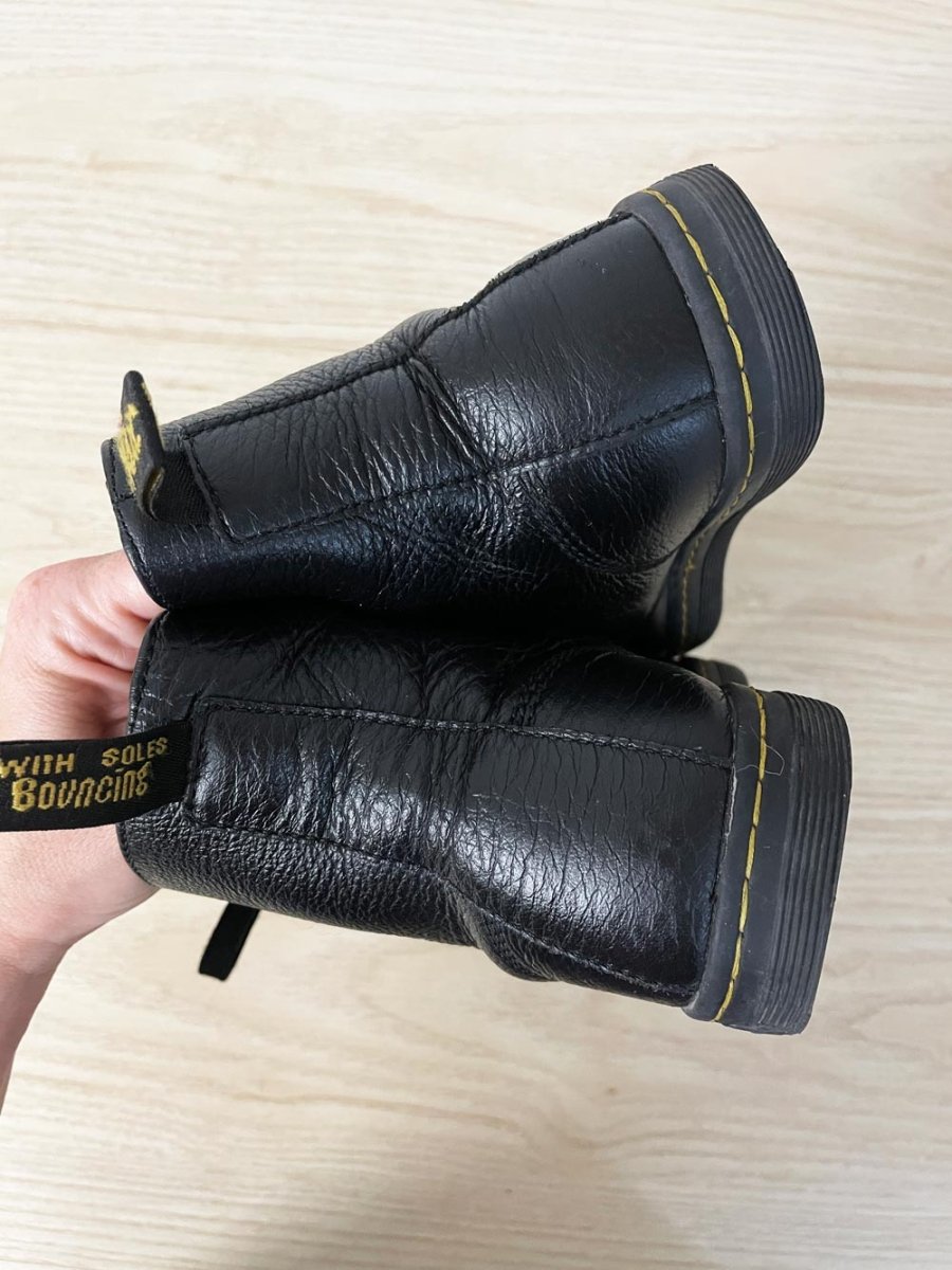 doc martens leyton leather boots - good market thrift store