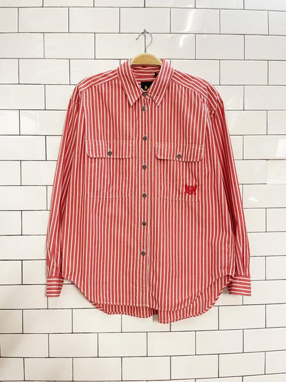vintage 90s liz sport striped crest pocket shirt - good market thrift store