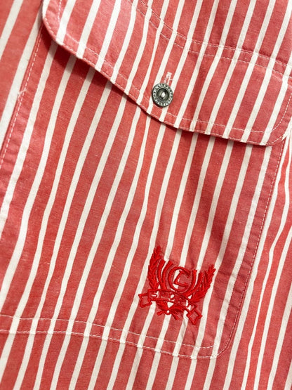vintage 90s liz sport striped crest pocket shirt - good market thrift store