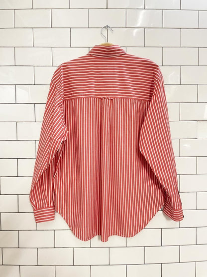 vintage 90s liz sport striped crest pocket shirt - good market thrift store