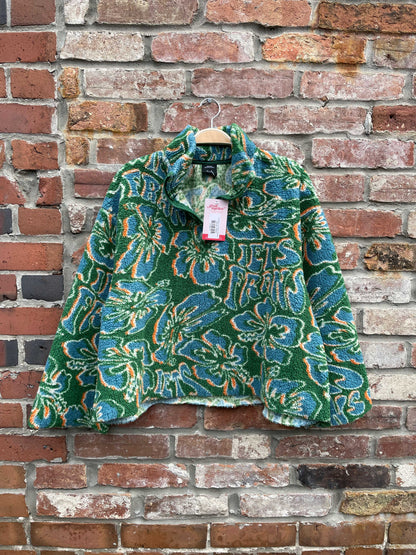 UO hibiscus 1/4 sherpa sweatshirt