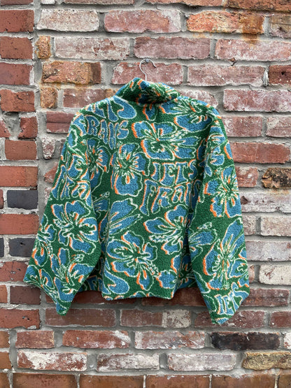 UO hibiscus 1/4 sherpa sweatshirt