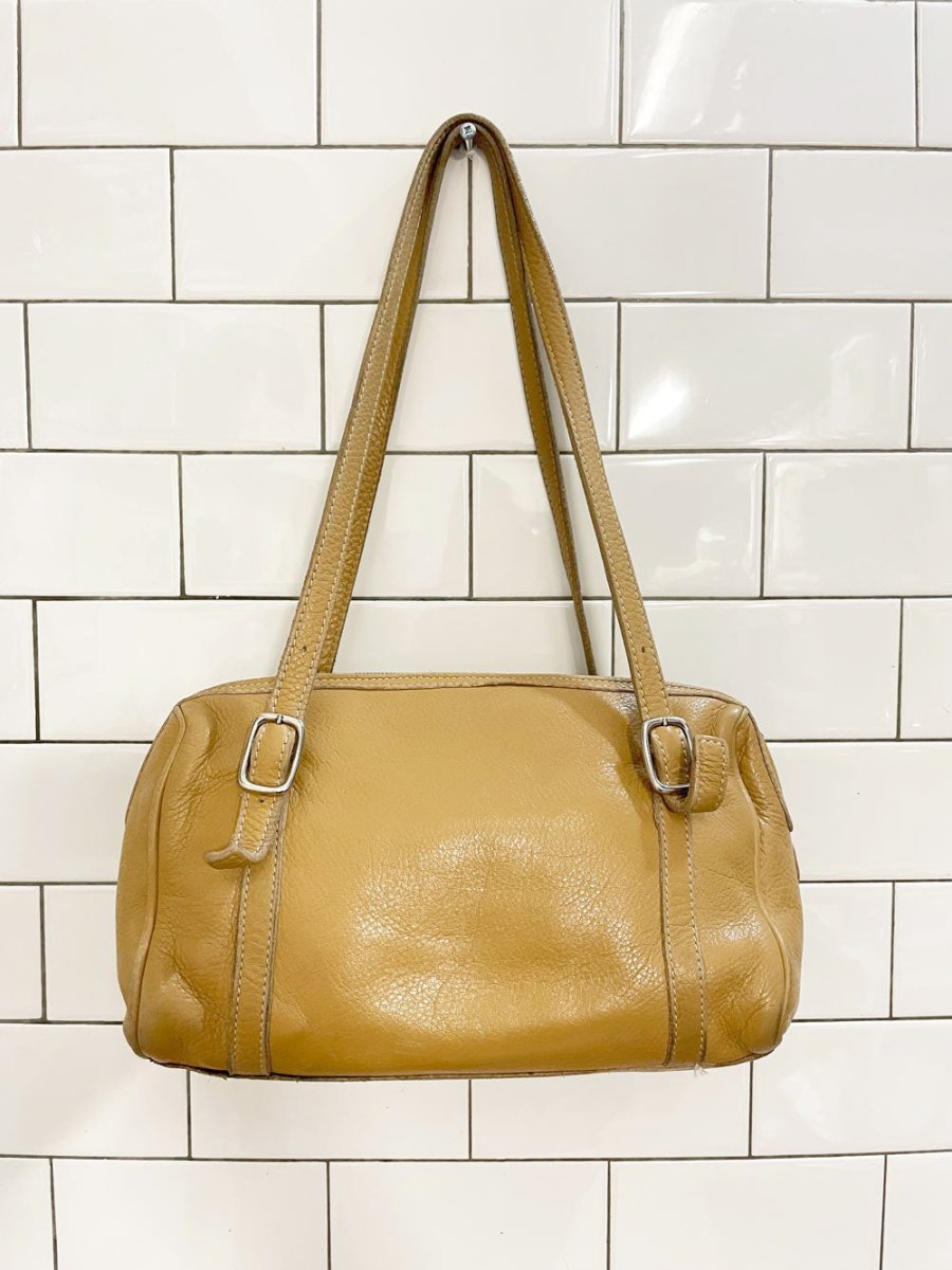 y2k roots pebbled leather mini shoulder bag - good market thrift store