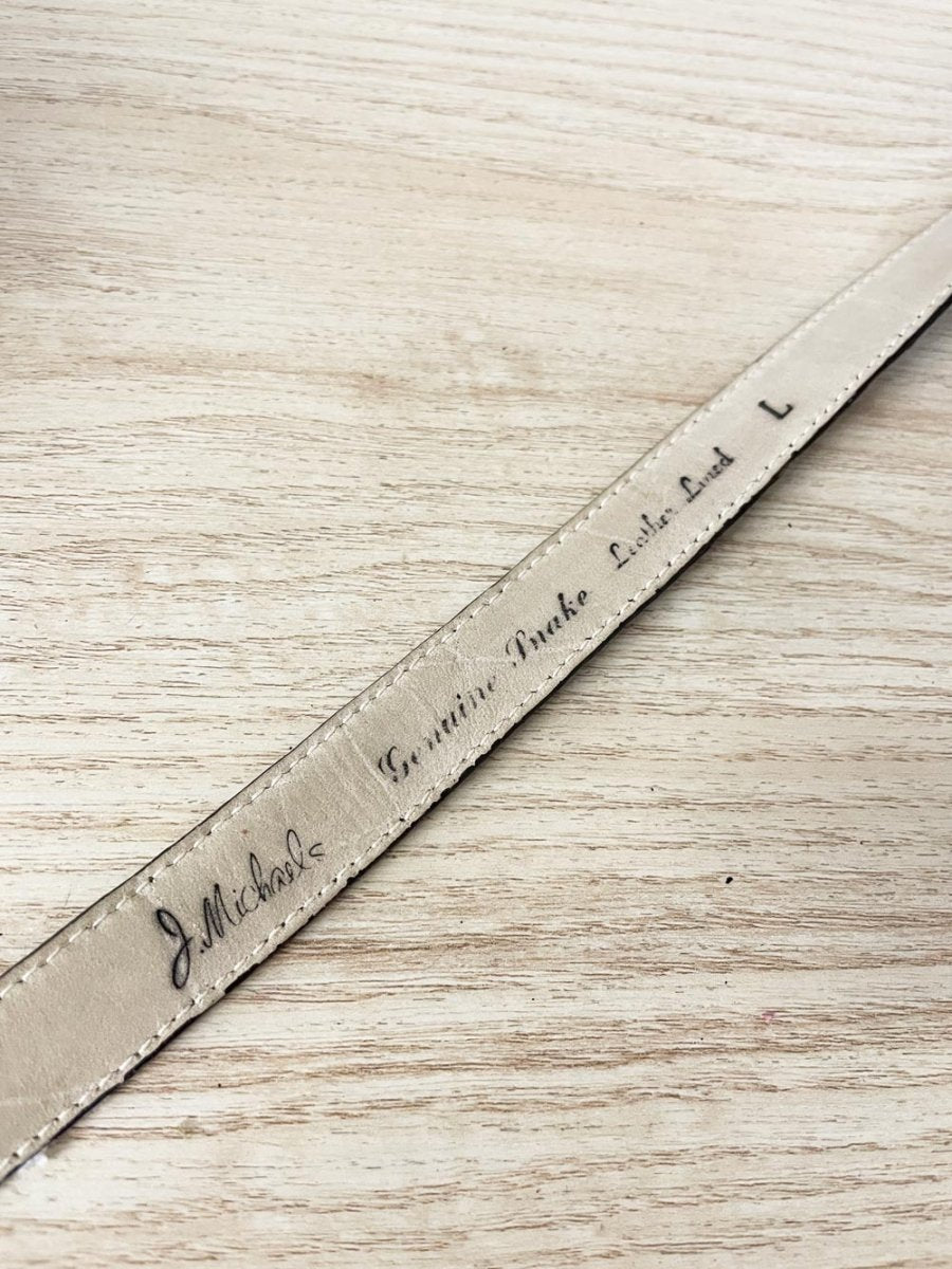 vintage j. michaels snakeskin belt - good market thrift store