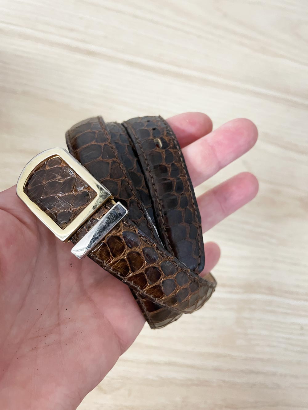 vintage j. michaels snakeskin belt - good market thrift store
