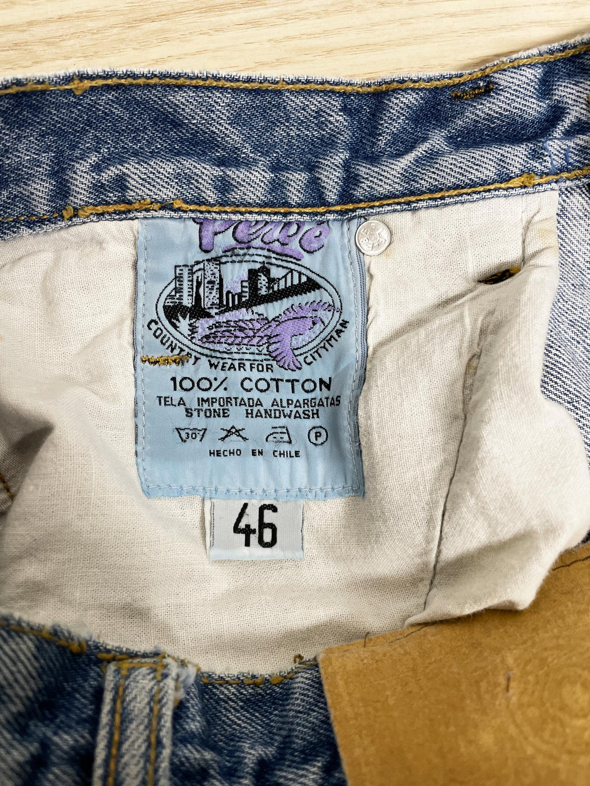vintage 90s peroe american standard pleated side ribbon jeans
