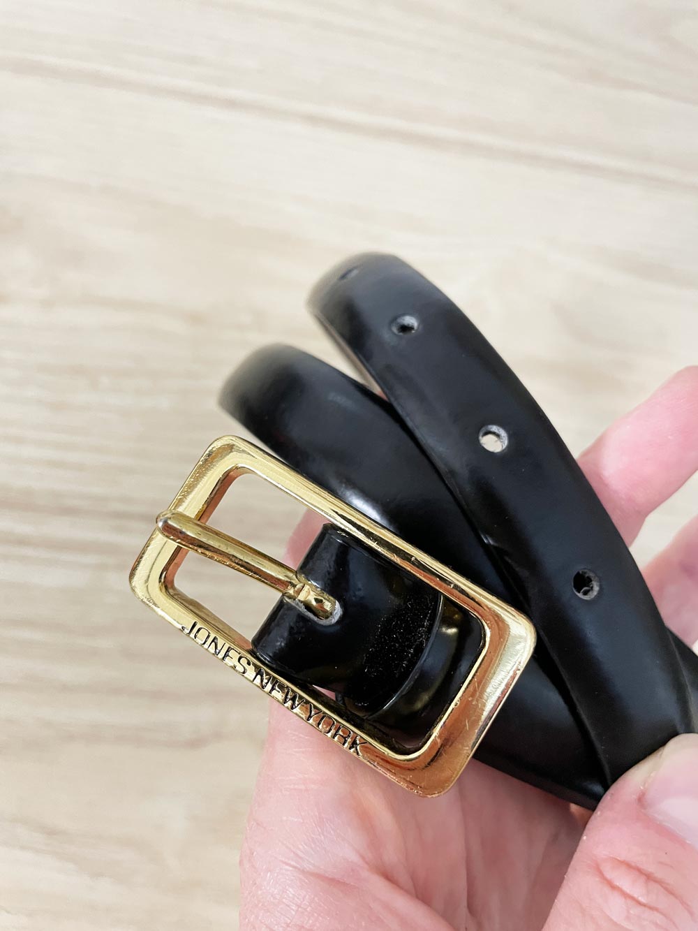 vintage 00s jones new york minimal leather belt - good market thrift store