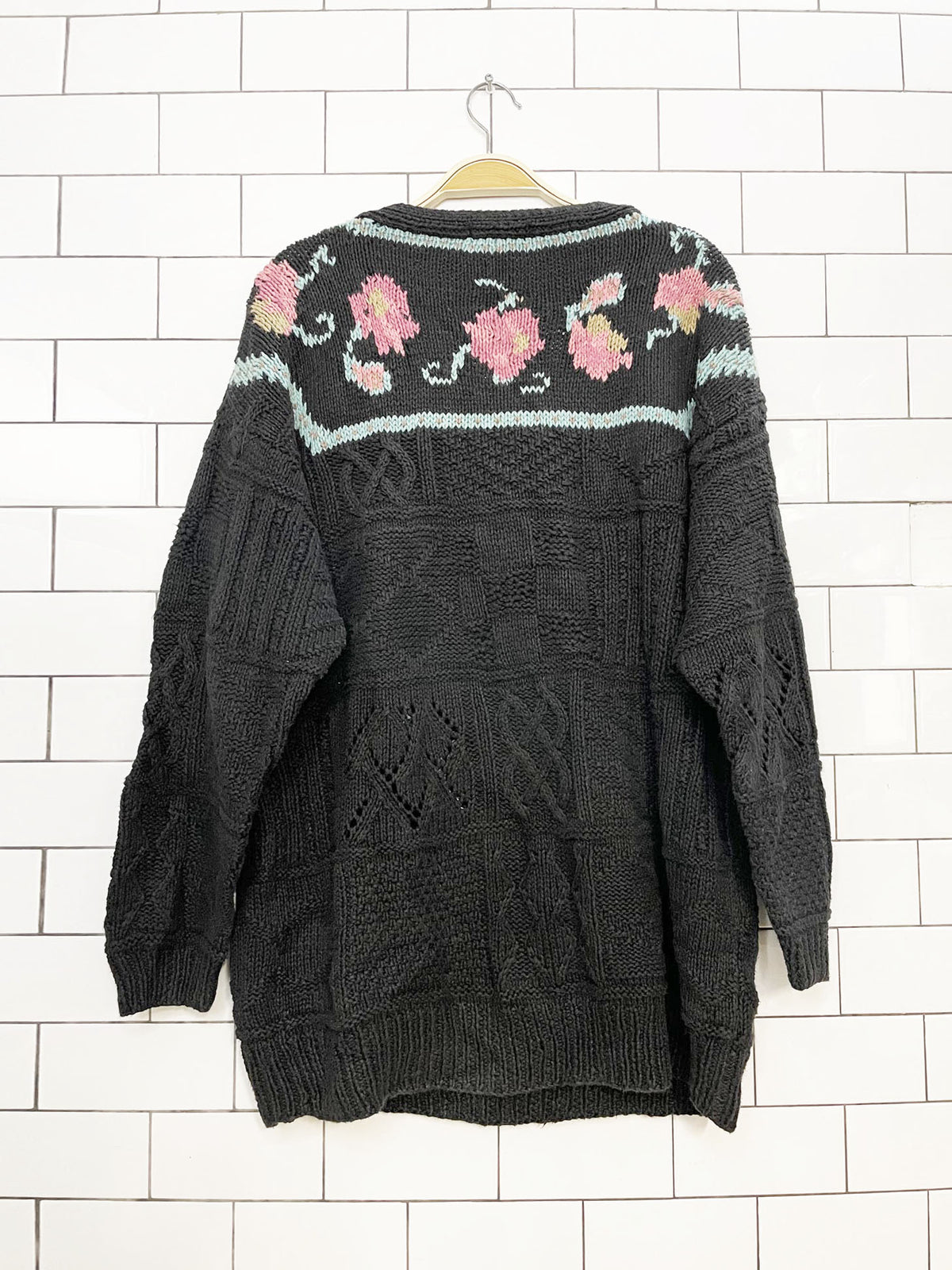 vintage compagnie internationale express heavy knit v-neck sweater