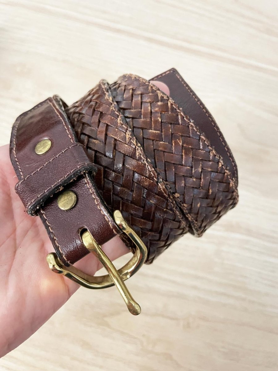 vintage seville braided leather belt | by HA Sheldon - good market thrift store