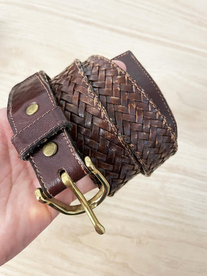 vintage seville braided leather belt | by HA Sheldon - good market thrift store