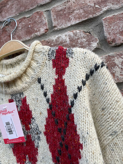 vintage principles wool-blend argyle knit sweater