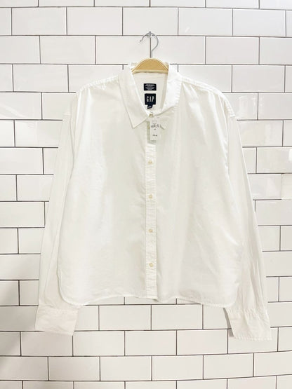 nwt gap 100% organic cotton cropped shirt - good market thrift store