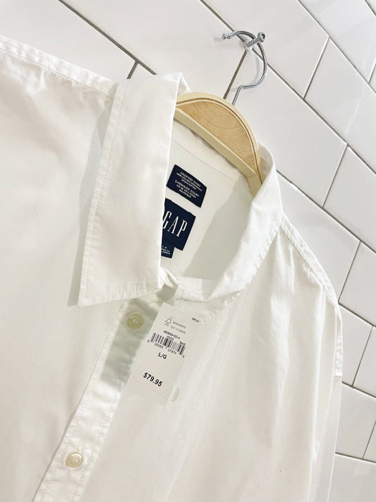 nwt gap 100% organic cotton cropped shirt - good market thrift store
