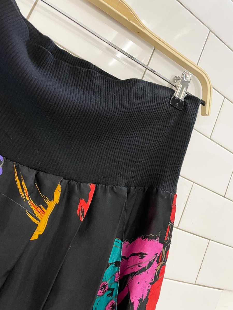 vintage carole little for saint tropez draped silk midi skirt - good market thrift store