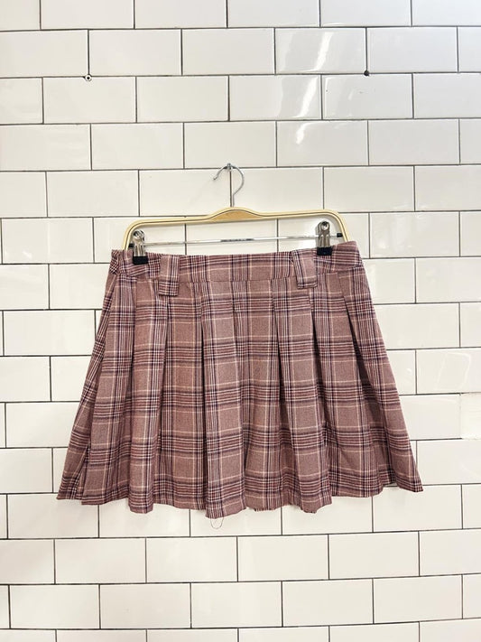 vintage 90s handmade plaid mini skirt - good market thrift store