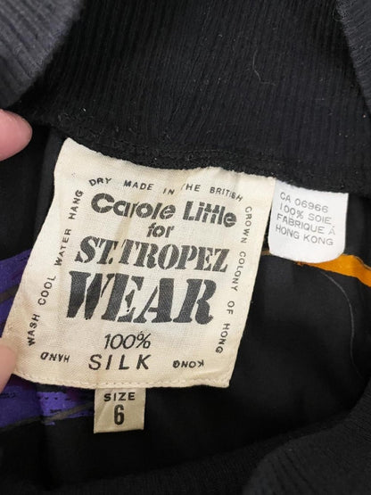 vintage carole little for saint tropez draped silk midi skirt - good market thrift store