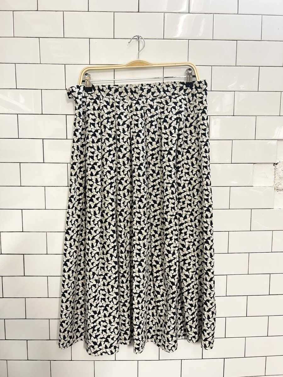 vintage ann santolupo bow print pleated midi skirt - good market thrift store