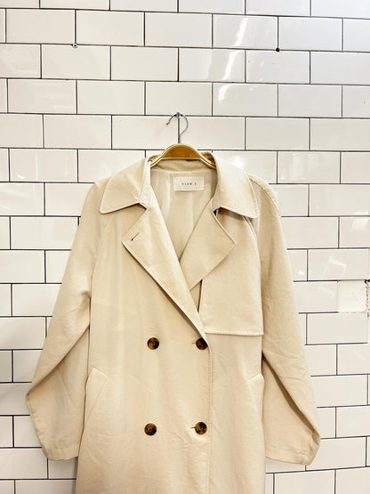 view.y light minimal trench coat - good market thrift store