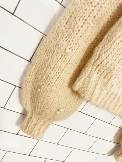 wilfred le fou alpaca - blend shimmy knit pearl sweater | aritzia - good market thrift store