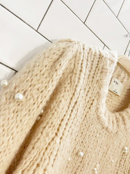 wilfred le fou alpaca - blend shimmy knit pearl sweater | aritzia - good market thrift store