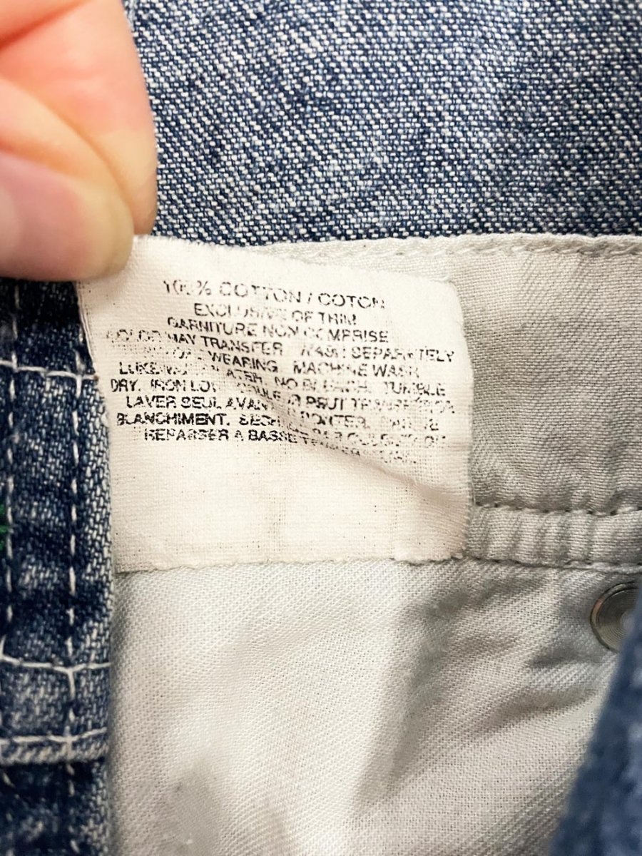 vintage 90s y2k tommy hilfiger big flag logo carpenter denim overalls - good market thrift store