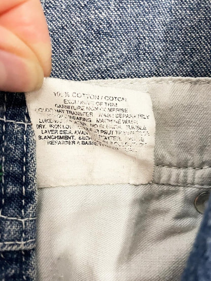 vintage 90s y2k tommy hilfiger big flag logo carpenter denim overalls - good market thrift store