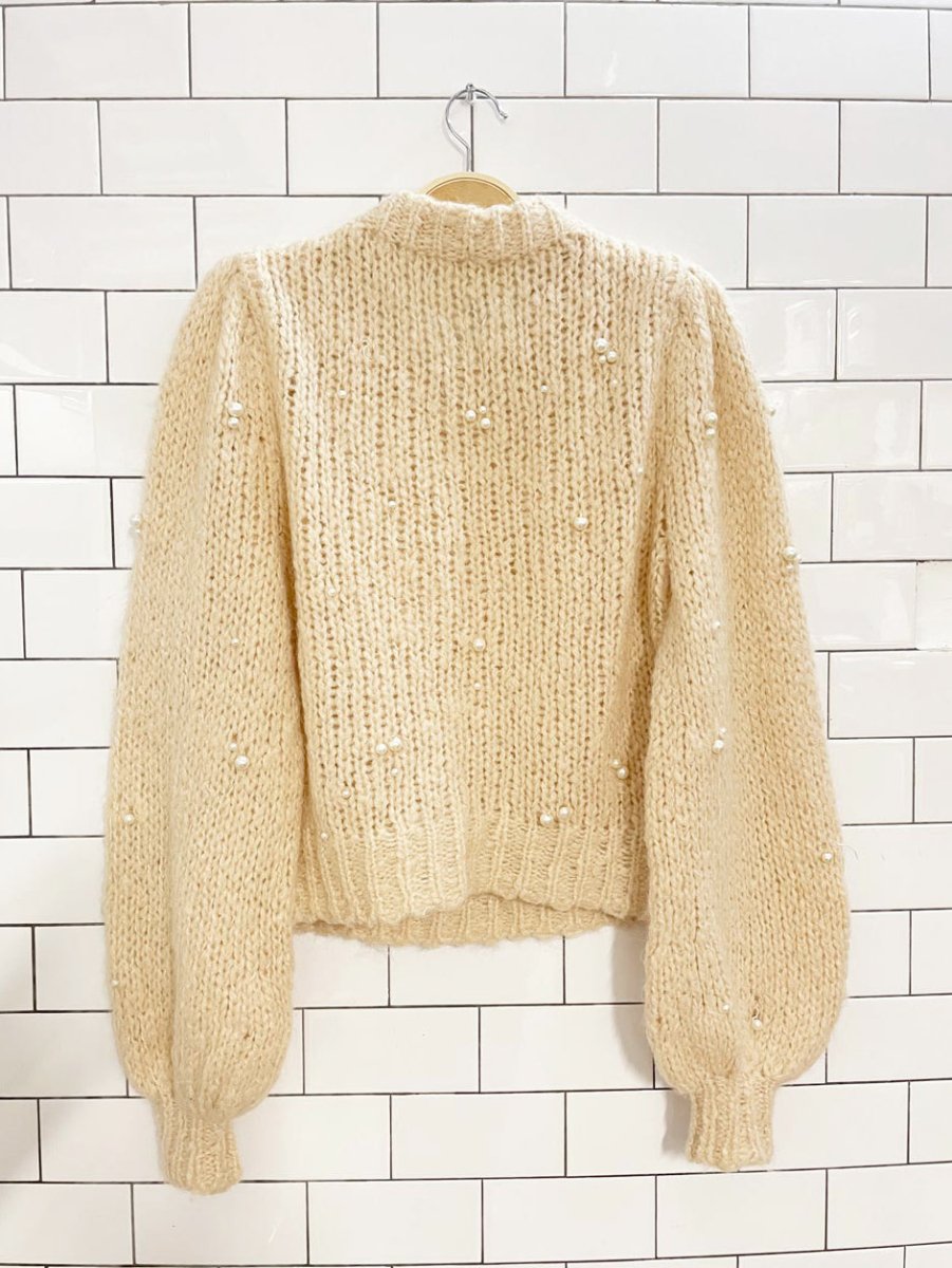 wilfred le fou alpaca - blend shimmy knit pearl sweater | aritzia - good market thrift store