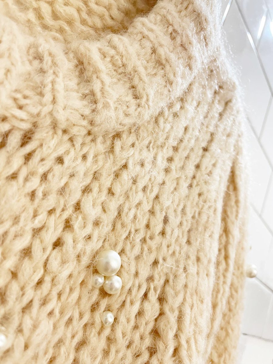 wilfred le fou alpaca - blend shimmy knit pearl sweater | aritzia - good market thrift store