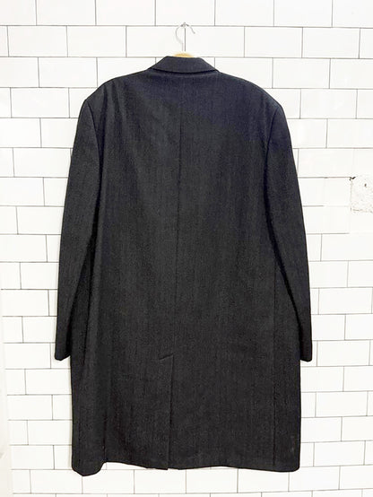 vintage mongolian cashmere herringbone coat | super magicoat | woven in Scotland