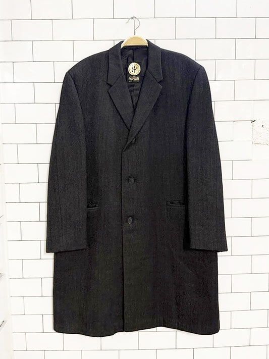 vintage mongolian cashmere herringbone coat | super magicoat | woven in Scotland