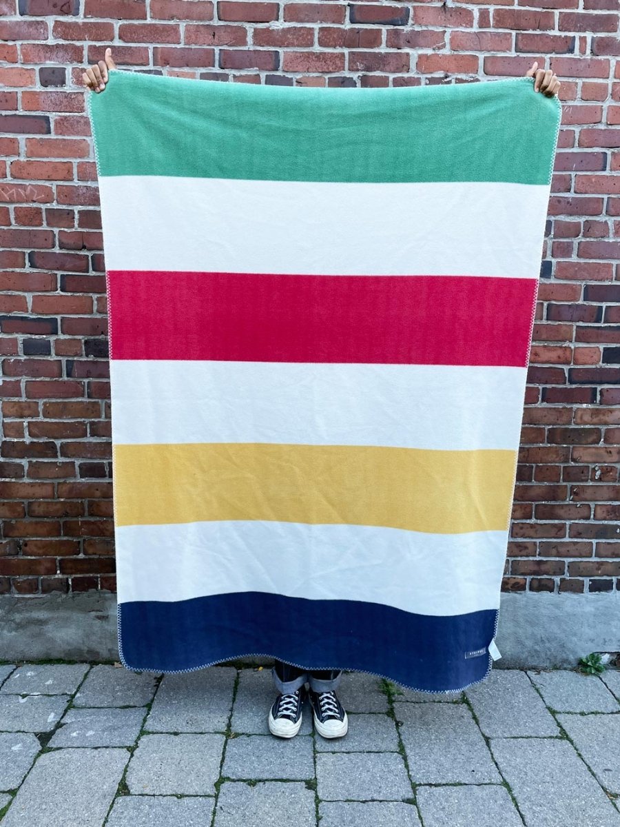 hbc stripes fleece throw blanket - good market thrift store