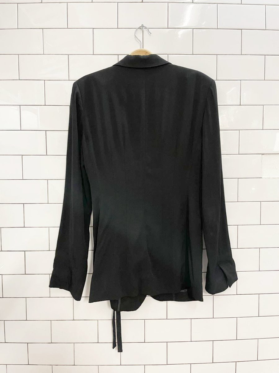 hache tie wrap crepe blazer | garmentory - good market thrift store