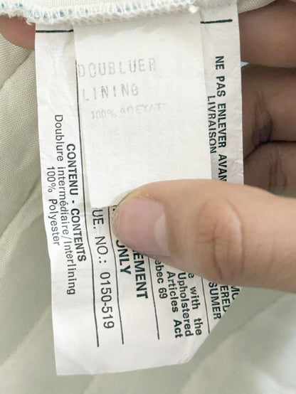 vintage dominique quilted floral ruffle shoulder open light jacket