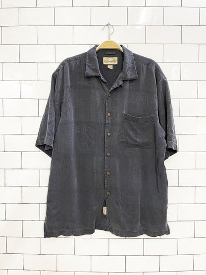 jamaica jaxx 100% silk minimal resort shirt - good market thrift store
