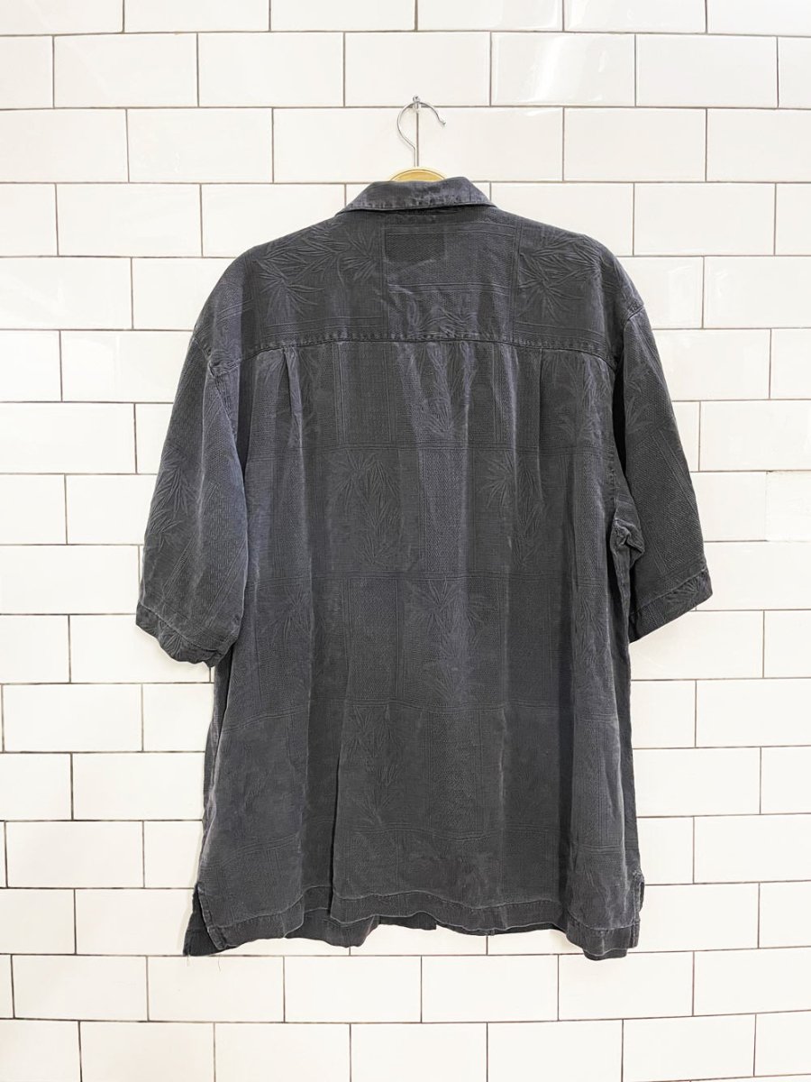 jamaica jaxx 100% silk minimal resort shirt - good market thrift store