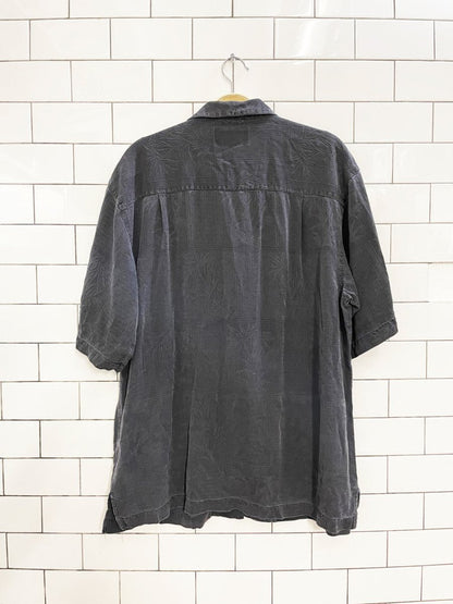 jamaica jaxx 100% silk minimal resort shirt - good market thrift store