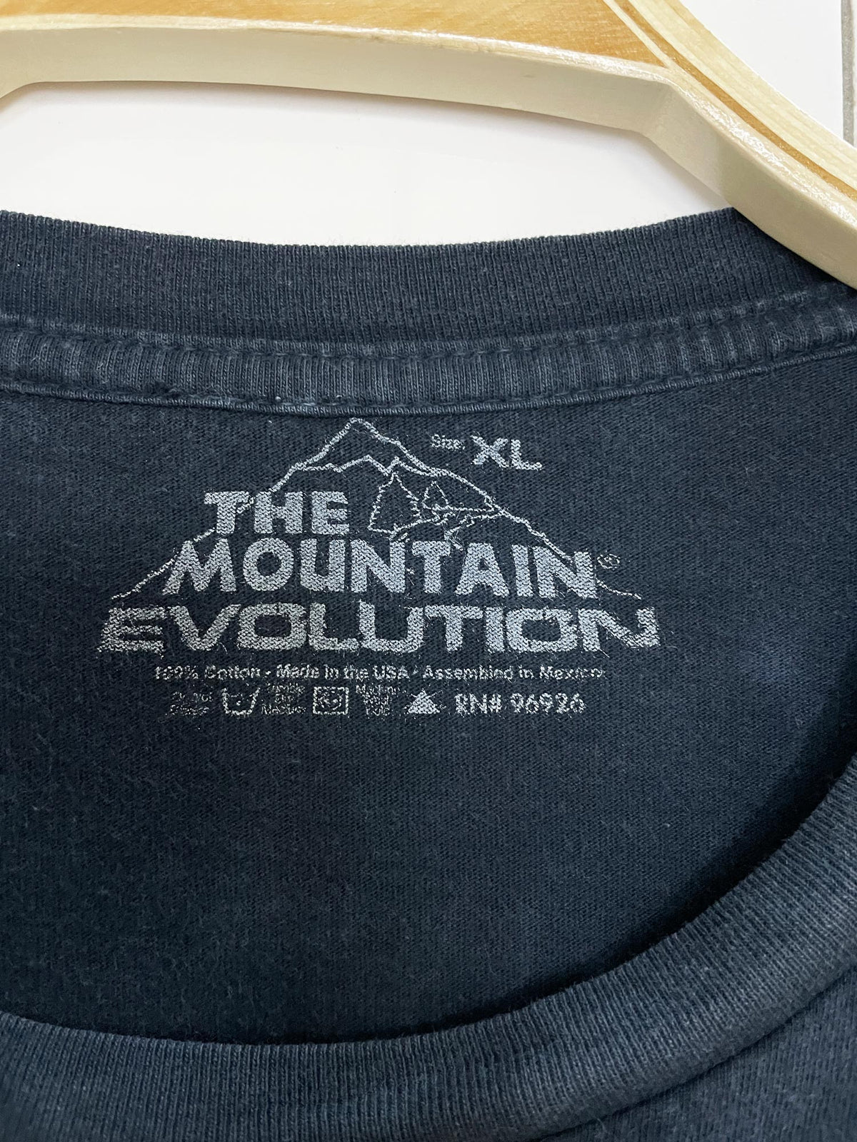 y2k the mountain evolution wolf art tie dye tee