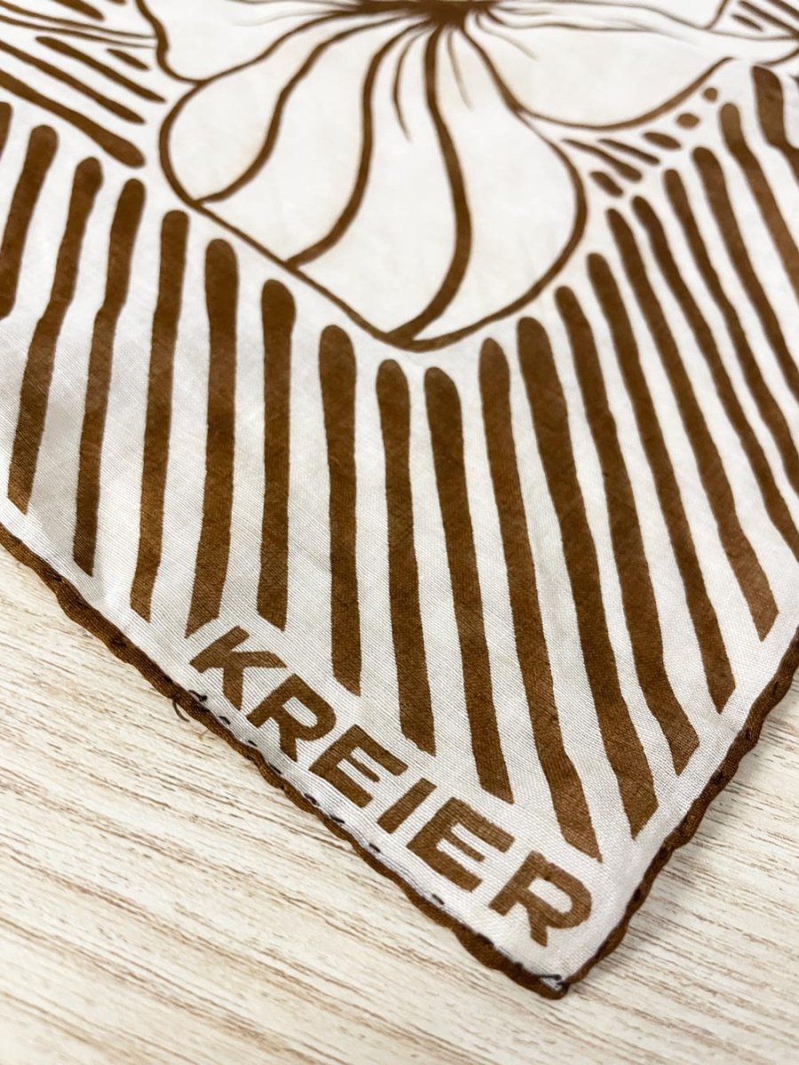 vintage kreier retro chiffon scarf | hand - rolled edge - good market thrift store