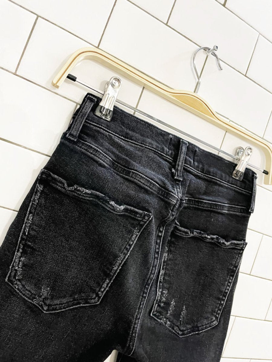 agolde sophie distressed crop high rise jeans - good market thrift store