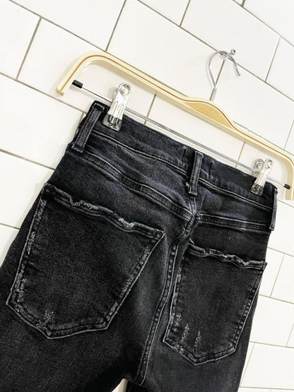 agolde sophie distressed crop high rise jeans - good market thrift store