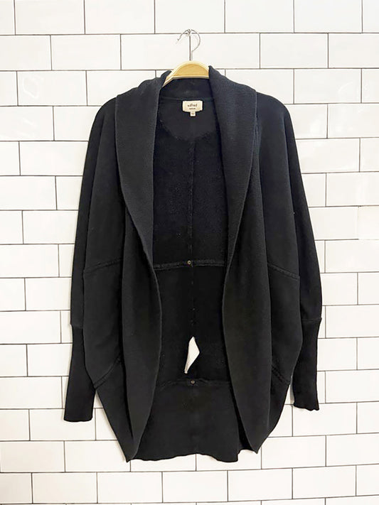 wilfred diderot open cocoon sweatshirt cardigan | aritzia