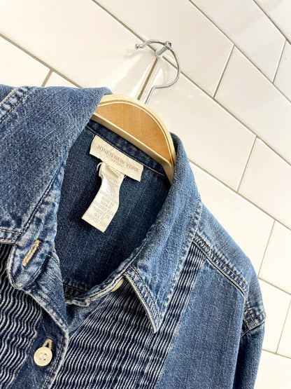 vintage 00s jones new york tuxedo denim shirt - good market thrift store