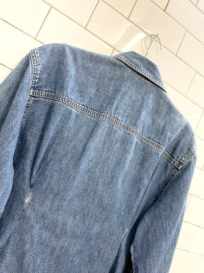 vintage 00s jones new york tuxedo denim shirt - good market thrift store