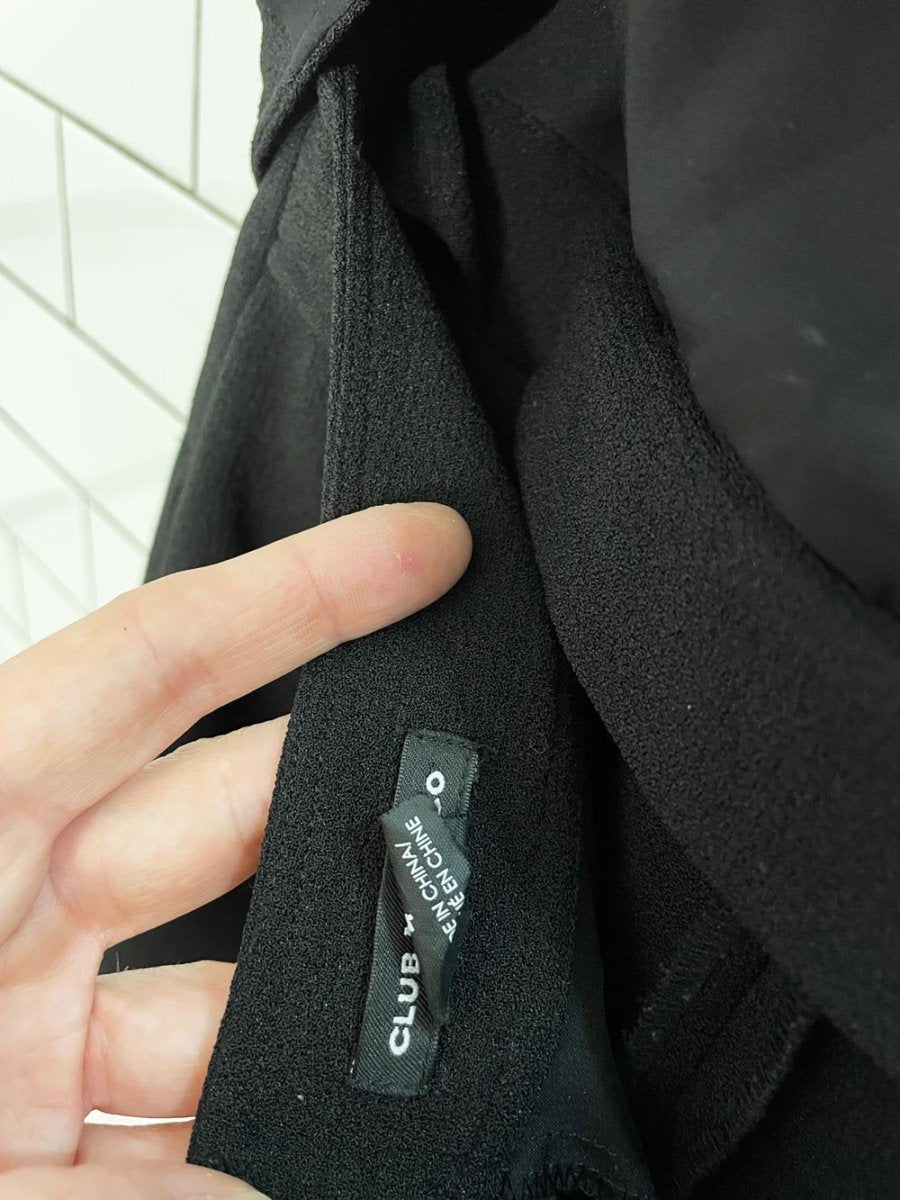 club monaco crepe wrap around open back romper - good market thrift store