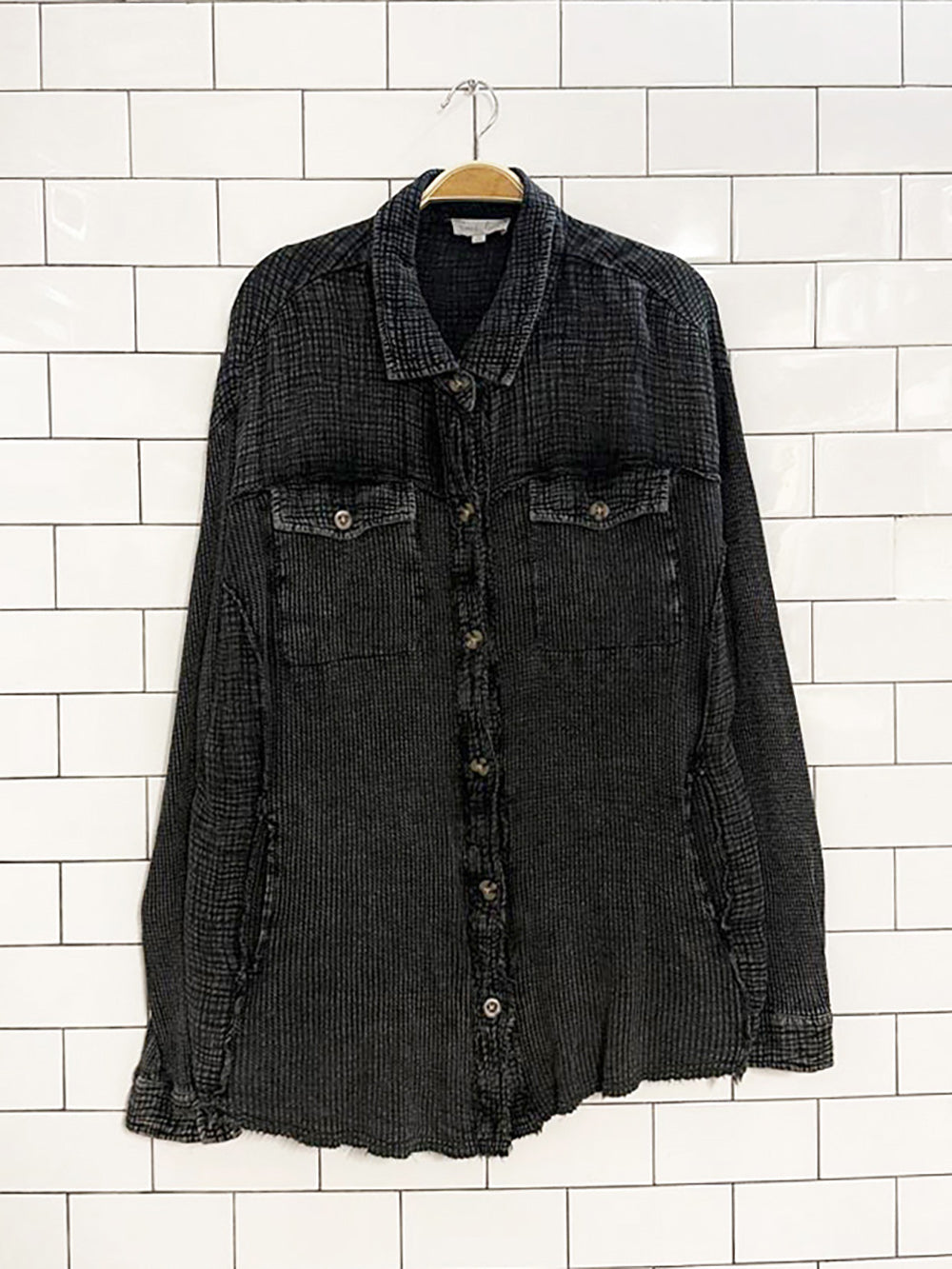 vintage grace lace boho cotton waffle gauze distressed shirt