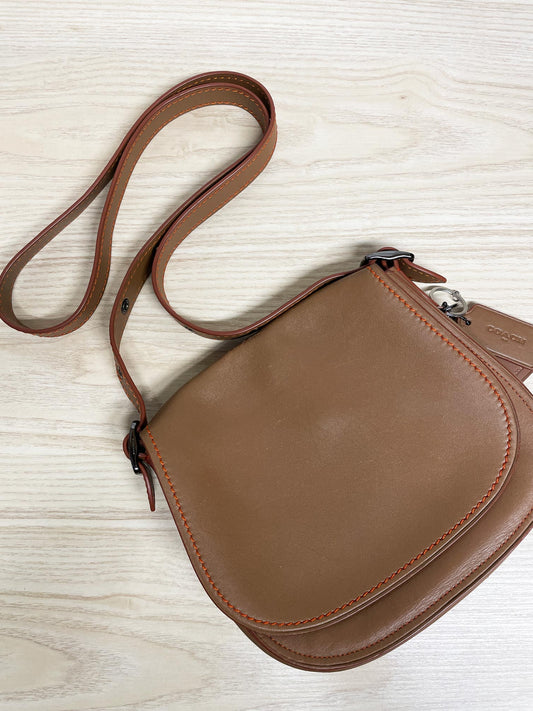 coach 1941 saddle 23 butter leather contrast stitch crossbody shoulder bag | glovetanned