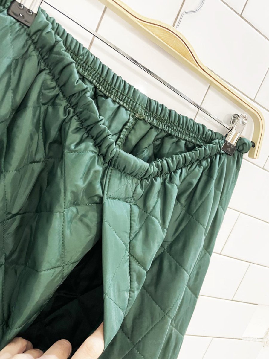 x2 vintage codet quilted boxy liner coat + pant set - good market thrift store